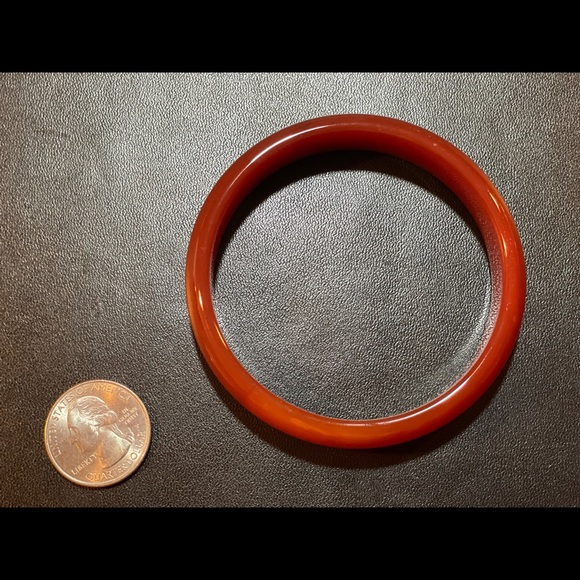 100% New! Red Agate Bangle Bracelet (65mm), 2.6inches - Picture 3 of 5
